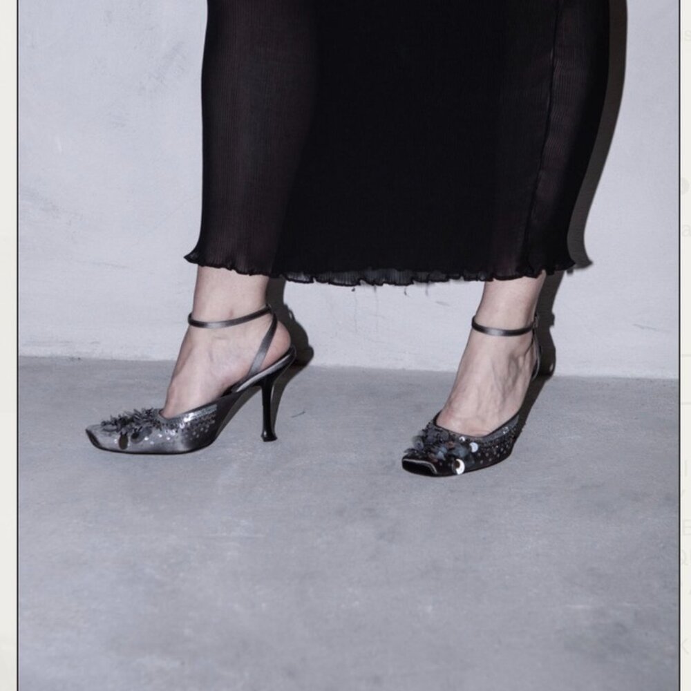 Vintage 1999 Sequin Prada Slingbacks (size EU 37 / US 7) - Picture 13 of 16